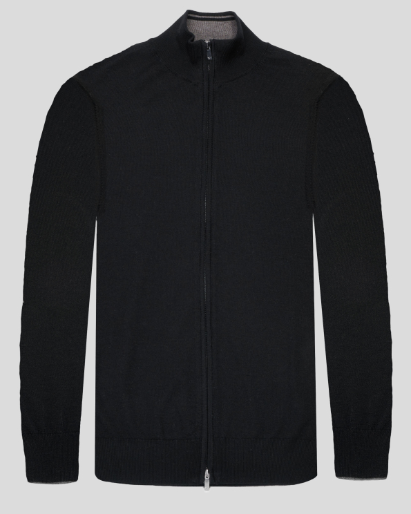 ЧЕРНА ЖИЛЕТКА ОТ ЕКСТРА ФИНА ВЪЛНА МЕРИНО "ZEGNA BARUFFA" 