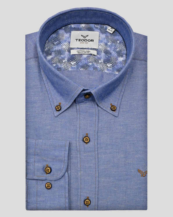 SHIRT REGULAR FIT LINEN AND COTTON