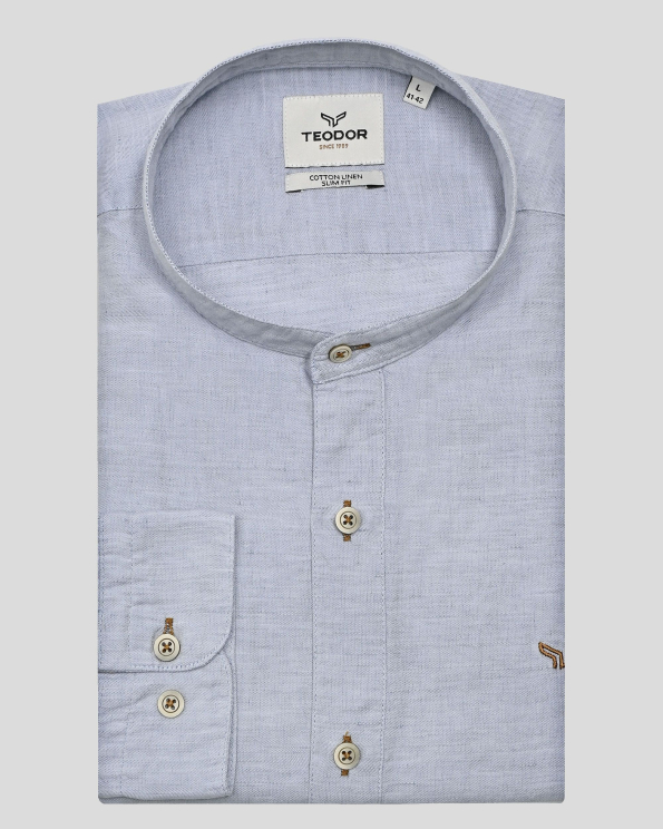 SHIRT SLIM FIT LINEN AND COTTON