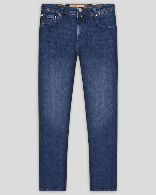 СРЕДНО СИНИ ДЪНКИ ОТ SELVEDGE ДЕНИМ ВТАЛЕН СИЛУЕТ