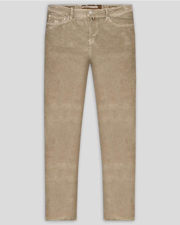 БЕЖОВ ПАНТАЛОН В РИПСЕНА СТРУКТУРА И БРОДЕРИЯ ЛОГО