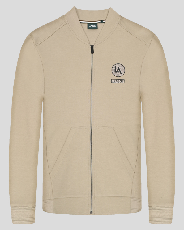 БЕЖОВ СУИТШЪРТ ТИП БОМБЪР С ЦИП И ЛОГО