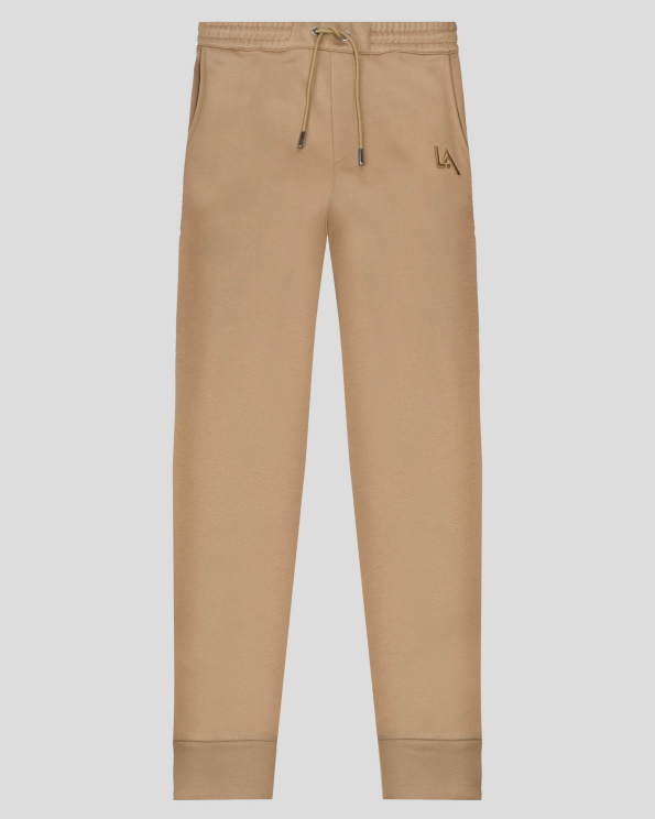 СПОРТНО ДОЛНИЩЕ С ЛОГО ЕМБЛЕМА И ЗАДЕН ДЖОБ В ЦВЯТ КАМЕЛ