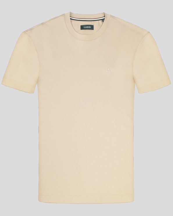 БЕЖОВА ТЕНИСКА ОТ 100% ПАМУК С БРОДЕРИЯ ЛОГО