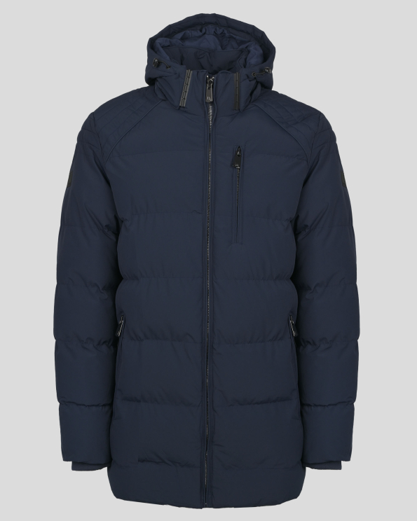 ТЪМНОСИНЬО КАПИТОНИРАНО ЯКЕ ТИП ПАРКА  С ЛОГО ЕМБЛЕМА И ТЕРМОИНДИКАТОР