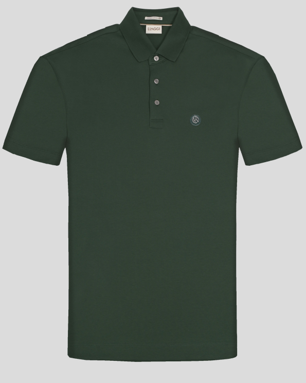 ЗЕЛЕНА ТЕНИСКА ОТ SUPIMA ПАМУК С ПОЛО ЯКА