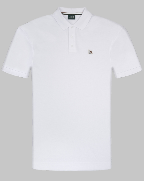 БЯЛА ТЕНИСКА ОТ 100% ПАМУК С ЛОГО ЕМБЛЕМА