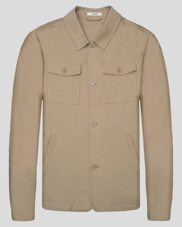 BLAZER COMFORT FIT LINEN AND COTTON