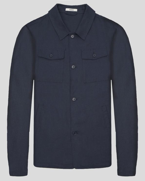 BLAZER COMFORT FIT LINEN AND COTTON