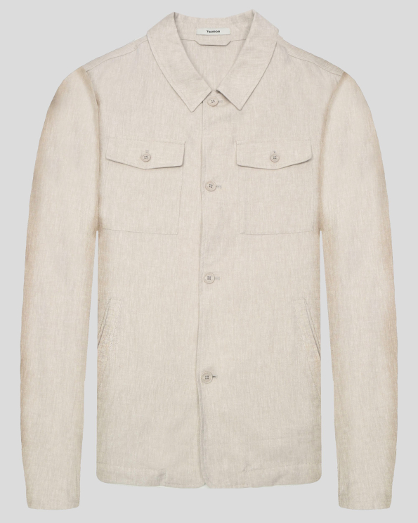 BLAZER COMFORT FIT LINEN AND COTTON