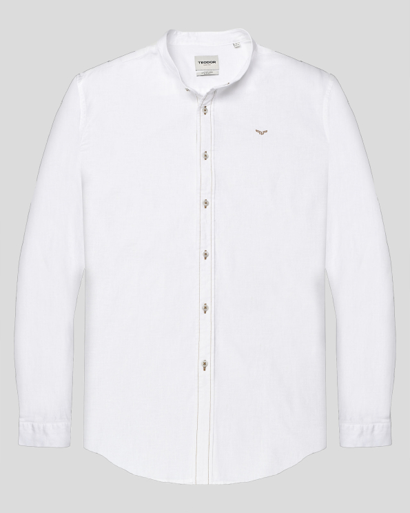 SHIRT SLIM FIT LINEN AND COTTON