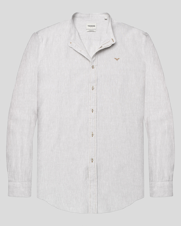 SHIRT SLIM FIT LINEN AND COTTON