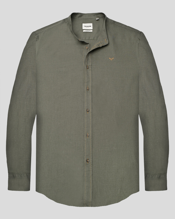 SHIRT SLIM FIT LINEN AND COTTON