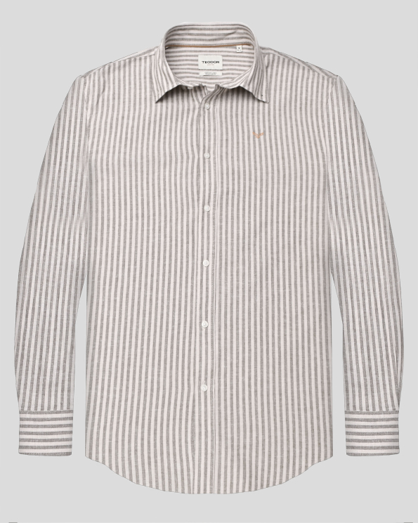 SHIRT REGULAR FIT LINEN AND COTTON