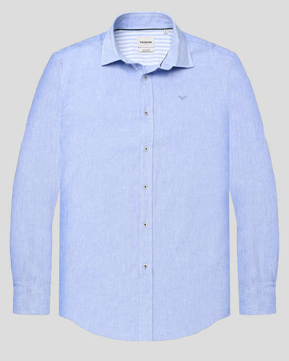 SHIRT REGULAR FIT LINEN AND COTTON