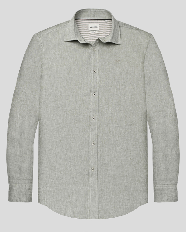 SHIRT REGULAR FIT LINEN AND COTTON