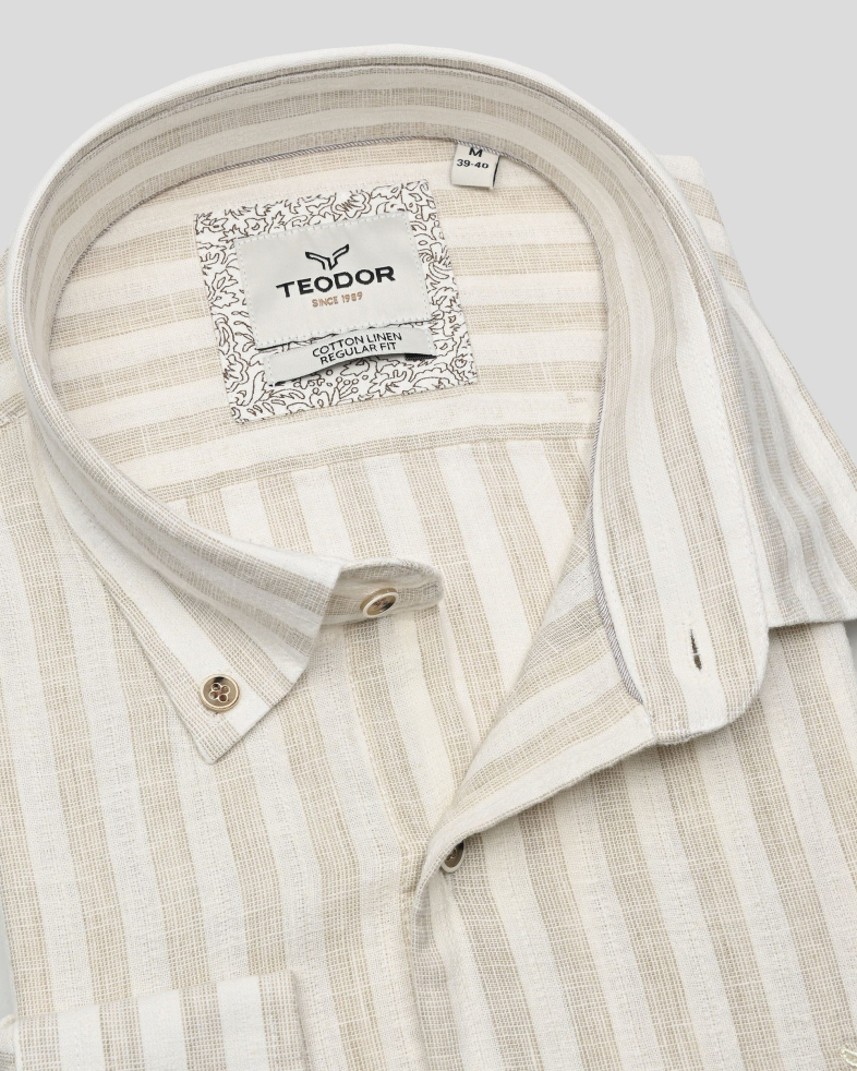 SHIRT REGULAR FIT LINEN AND COTTON 250135045097-2 03