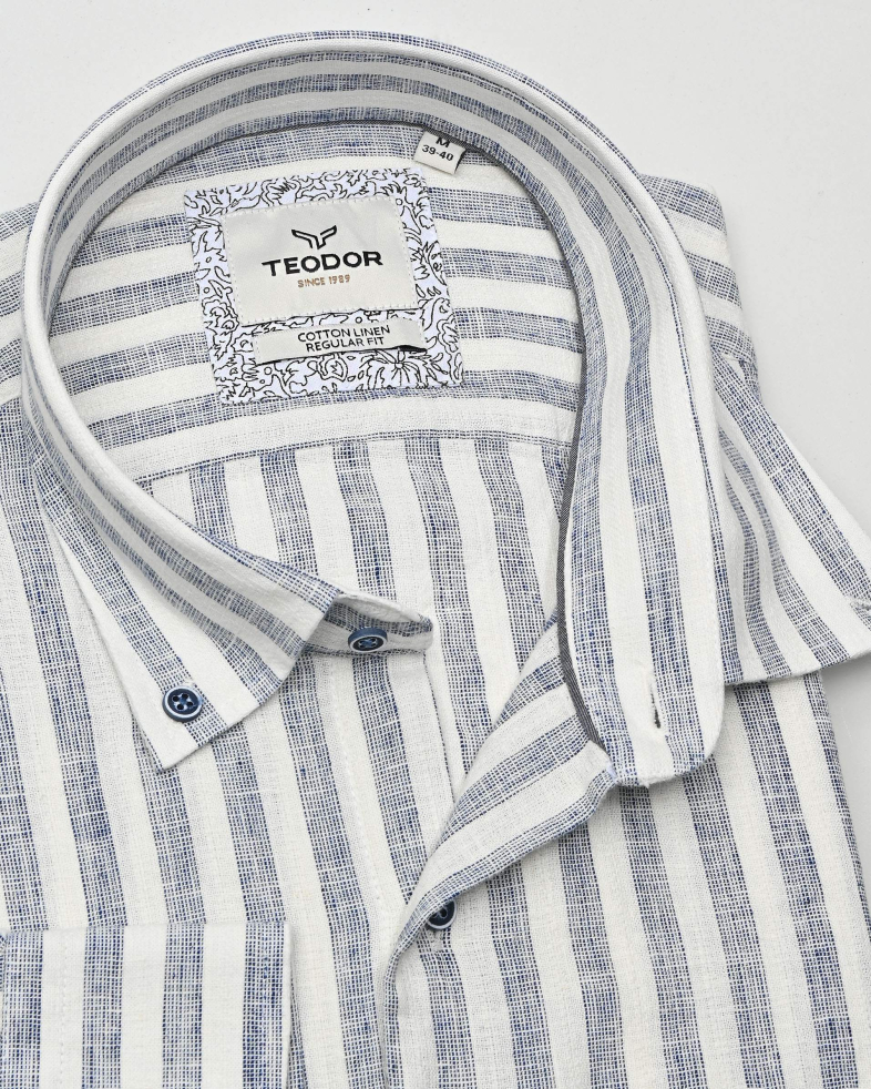 SHIRT REGULAR FIT LINEN AND COTTON 250135045097-1 03