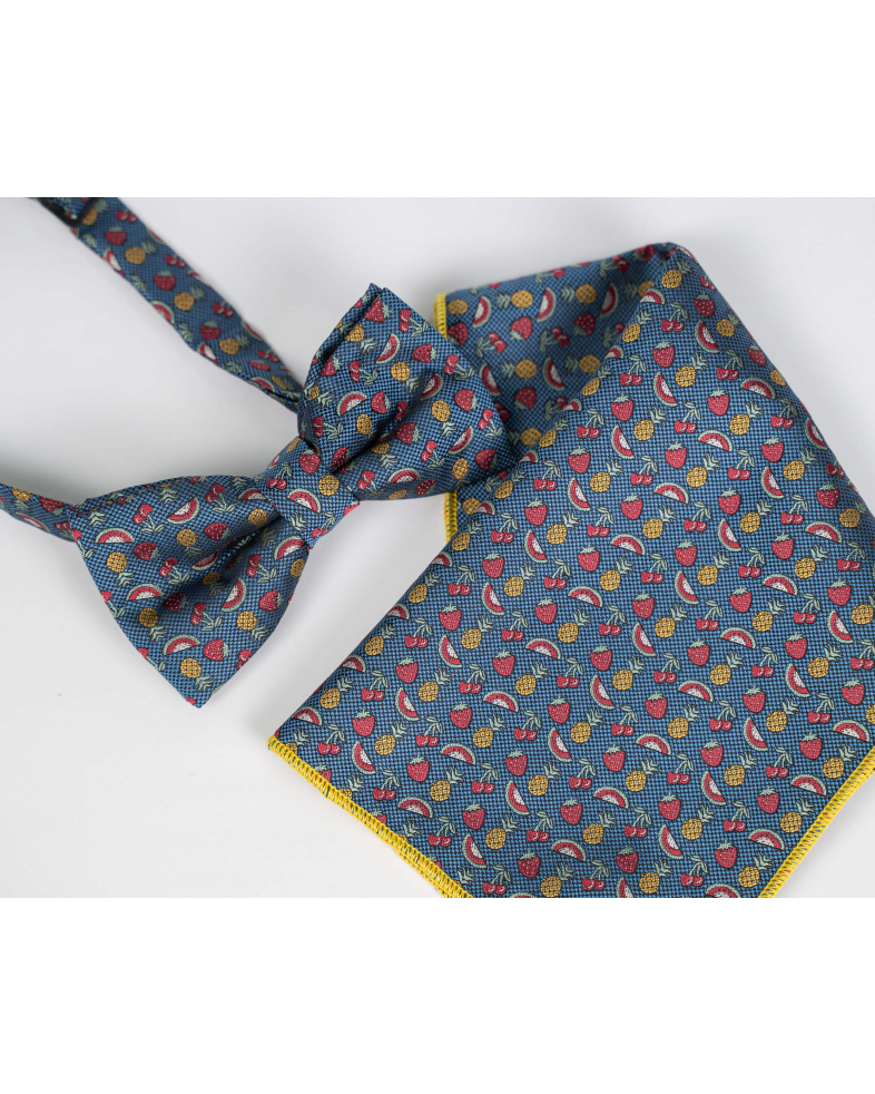 BOW TIE AND POCKET SQUARE TECHNICAL TEXTILE 210150133392-15 01