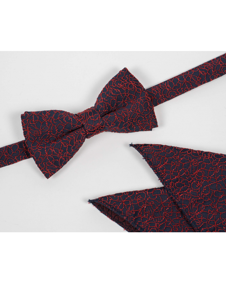 BOW TIE AND POCKET SQUARE TECHNICAL TEXTILE 220150133438-1 01