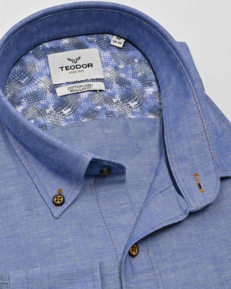 SHIRT REGULAR FIT LINEN AND COTTON 250135045095-1 07