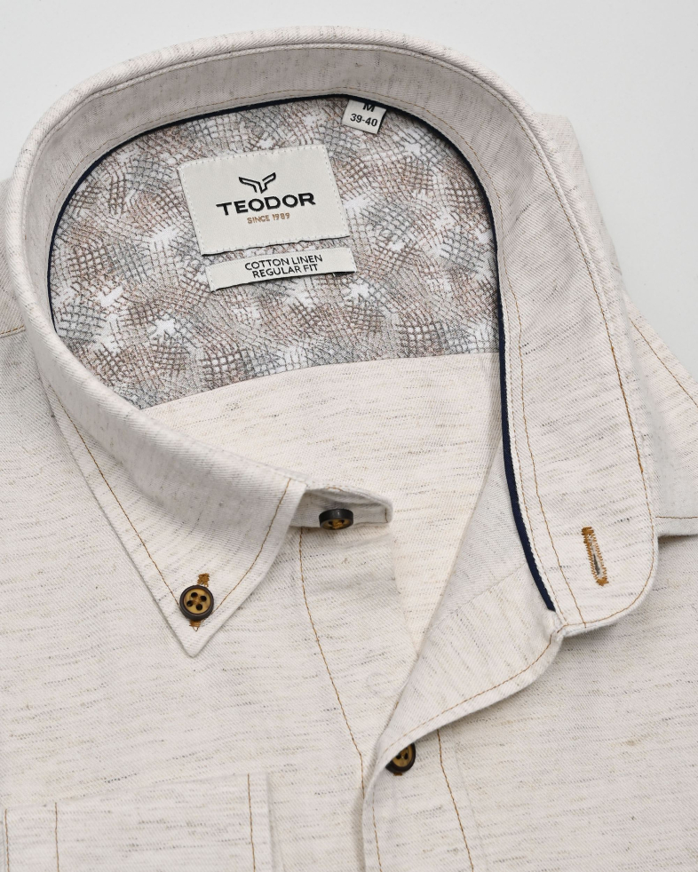 SHIRT REGULAR FIT LINEN AND COTTON 250135045095-3 07