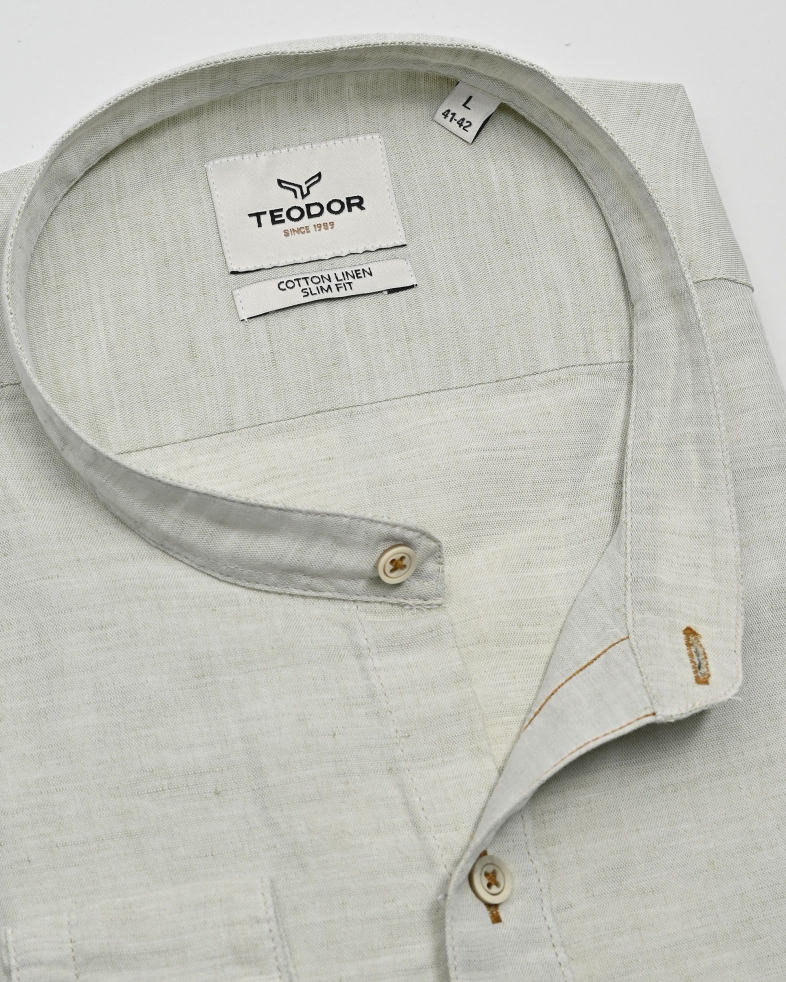 SHIRT SLIM FIT LINEN AND COTTON 250135045096-2 06