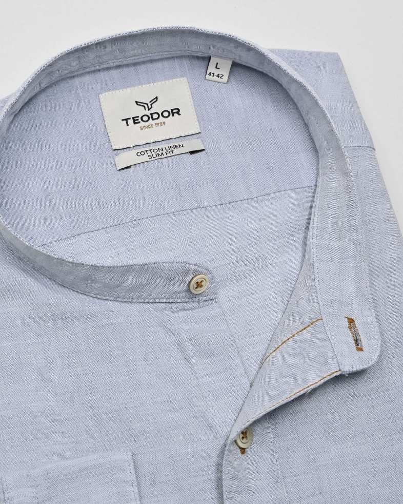 SHIRT SLIM FIT LINEN AND COTTON 250135045096-1 06