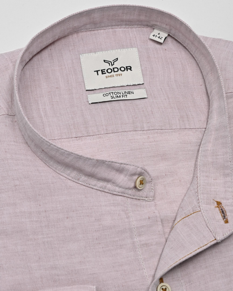 SHIRT SLIM FIT LINEN AND COTTON 250135045096-4 06