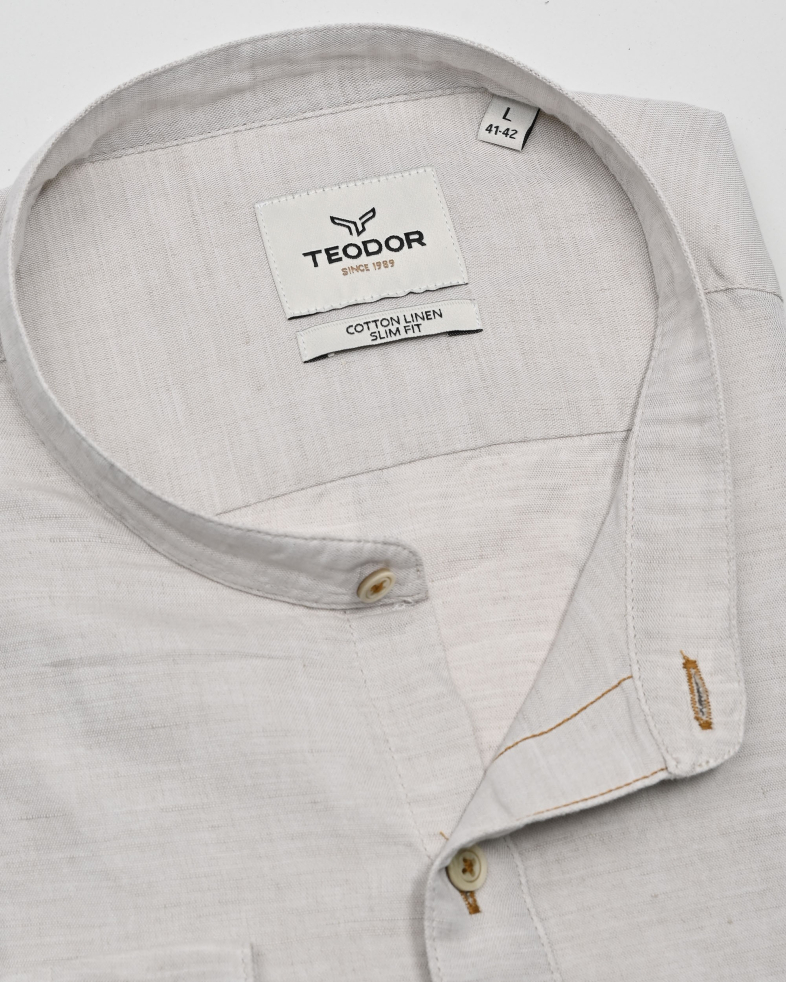 SHIRT SLIM FIT LINEN AND COTTON 250135045096-3 06