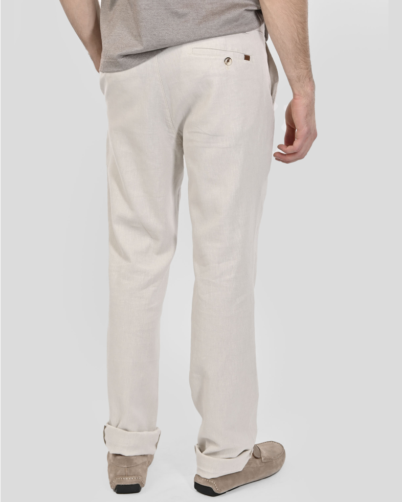 TROUSERS REGULAR FIT LINEN AND COTTON 250113088609-1 07