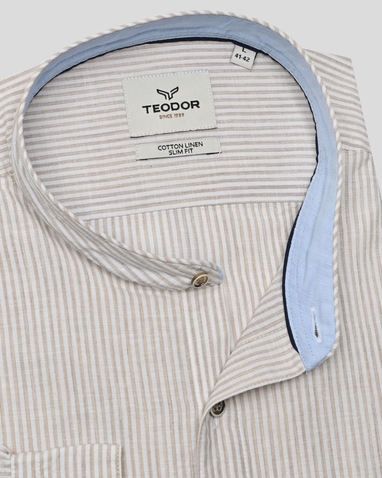 SHIRT SLIM FIT LINEN AND COTTON 250135045105-3 03