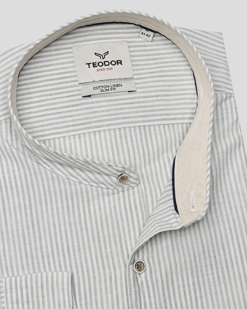 SHIRT SLIM FIT LINEN AND COTTON 250135045105-2 06