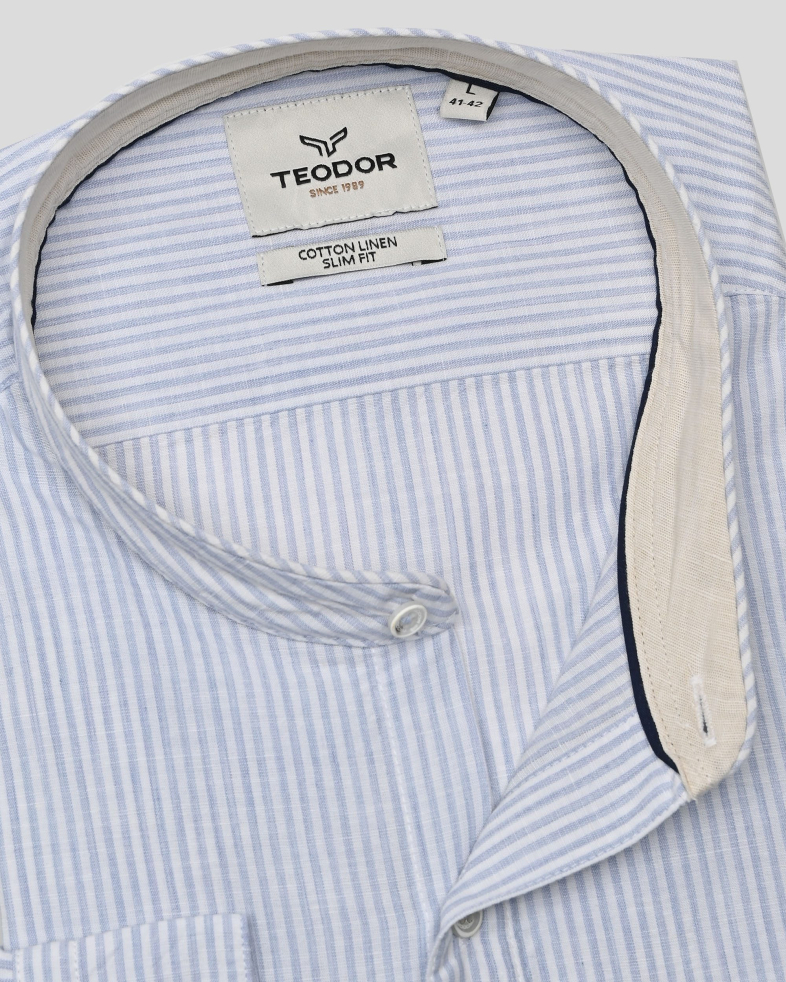 SHIRT SLIM FIT LINEN AND COTTON 250135045105-1 06