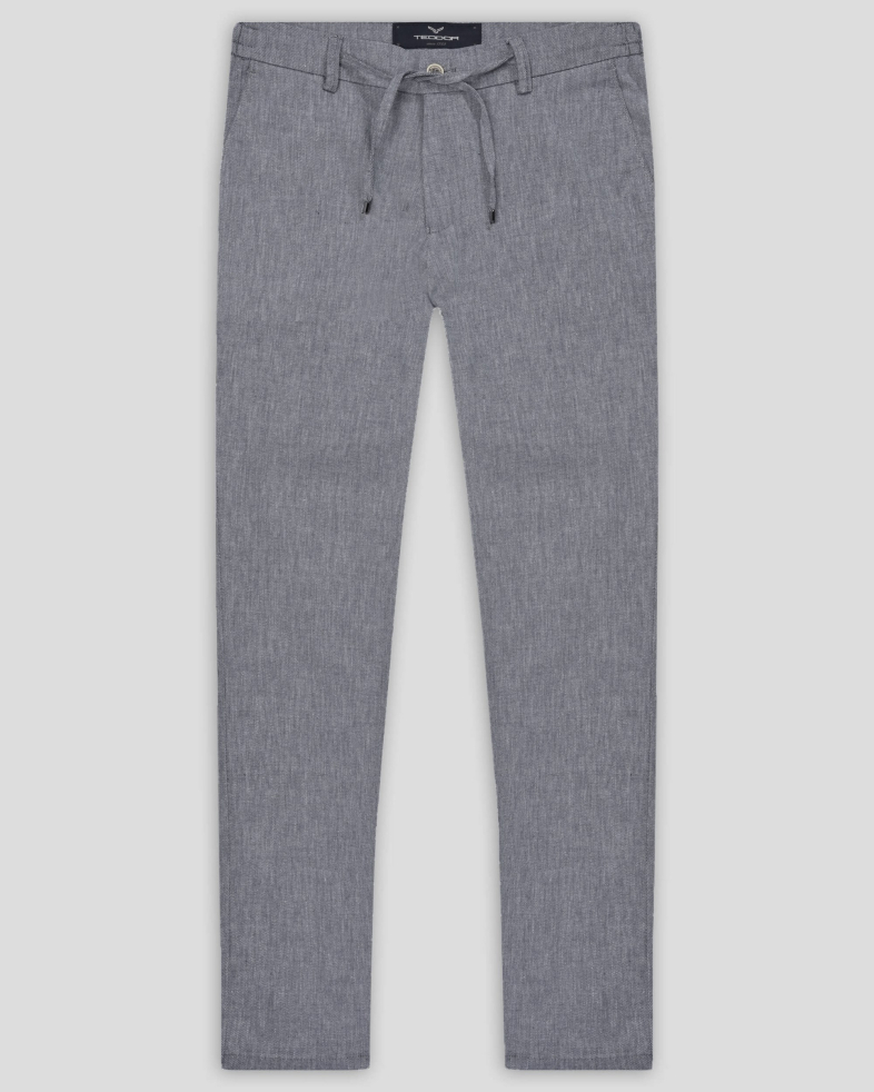 TROUSERS SLIM FIT LINEN AND COTTON 240113088549-1 01