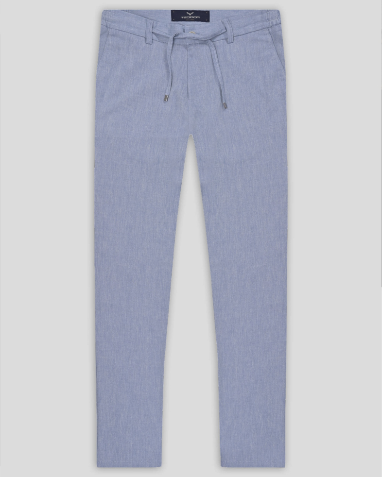 TROUSERS SLIM FIT LINEN AND COTTON 240113088549-2 01