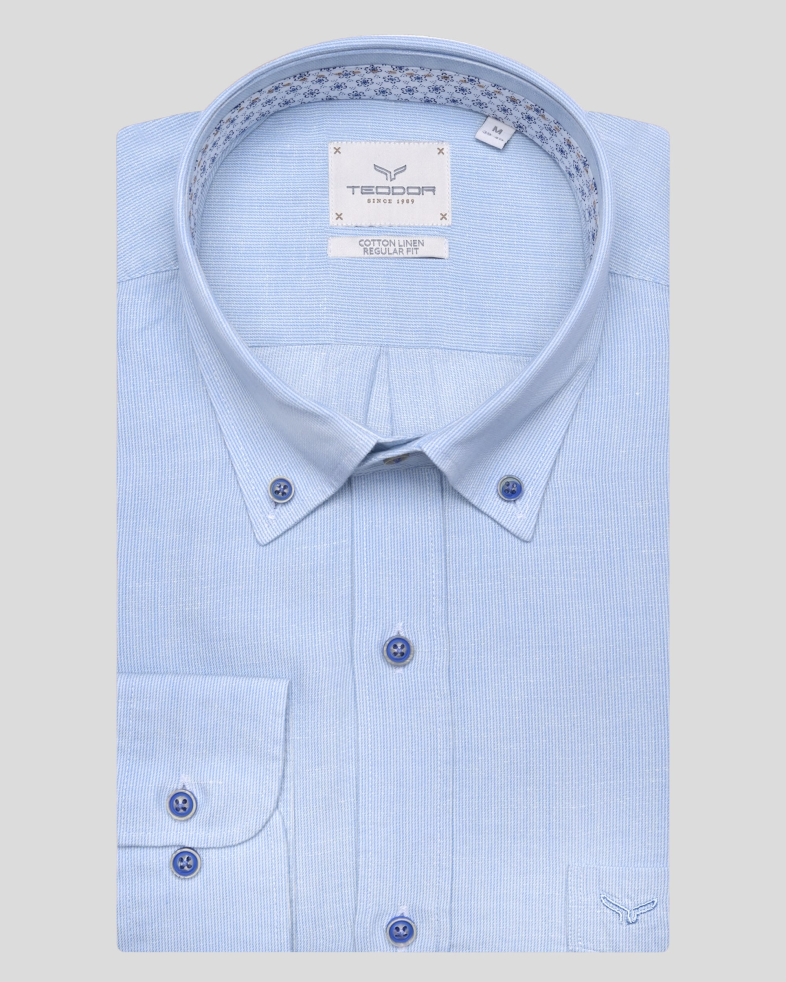 SHIRT REGULAR FIT LINEN AND COTTON 240135044970-2 01