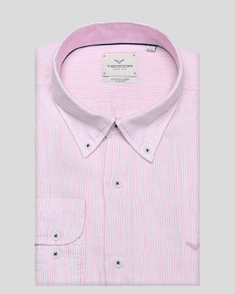 SHIRT SLIM FIT LINEN AND COTTON 240135044971-2 01