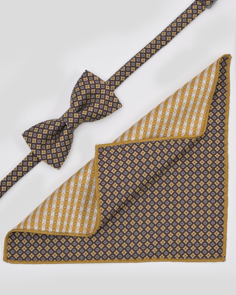 BOW TIE AND POCKET SQUARE TECHNICAL TEXTILE 240150133707-4 01