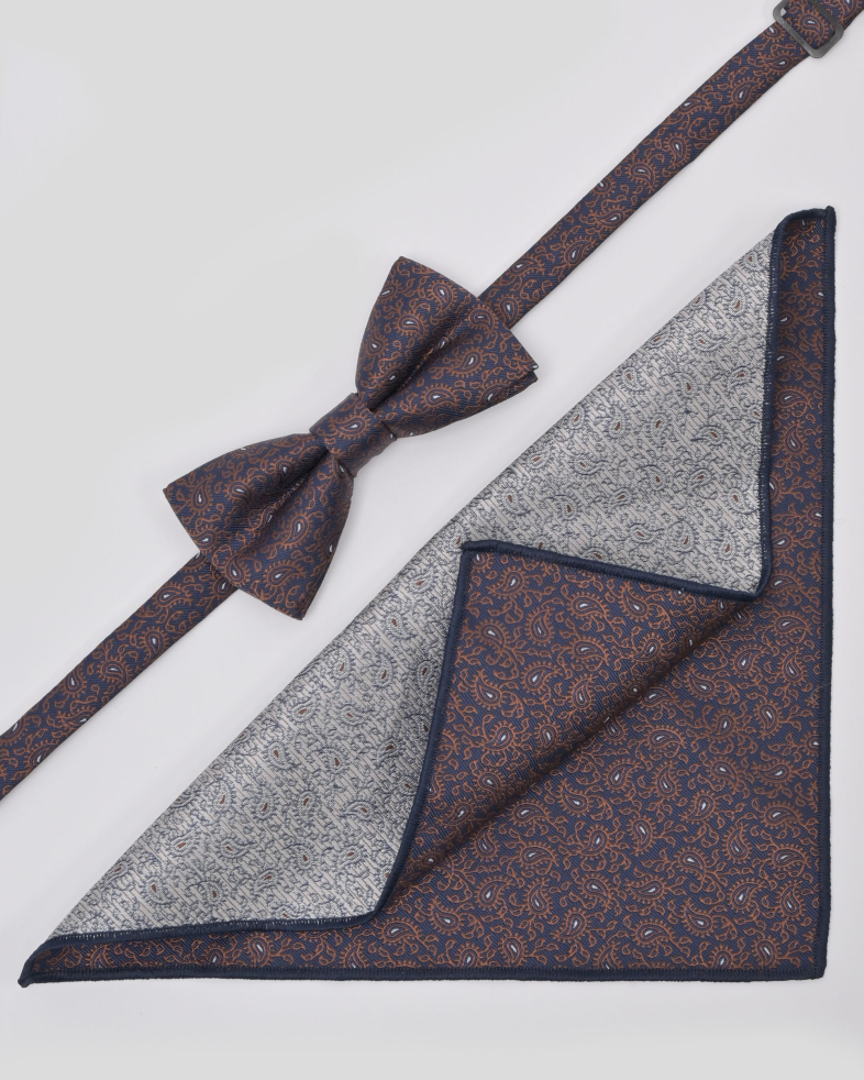 BOW TIE AND POCKET SQUARE TECHNICAL TEXTILE 240150133707-11 01