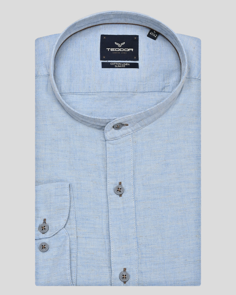 SHIRT SLIM FIT LINEN AND COTTON 240135044965-2 01