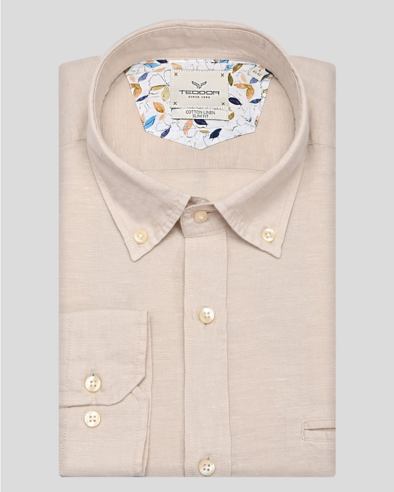 SHIRT SLIM FIT LINEN AND COTTON 240135044988-4 01