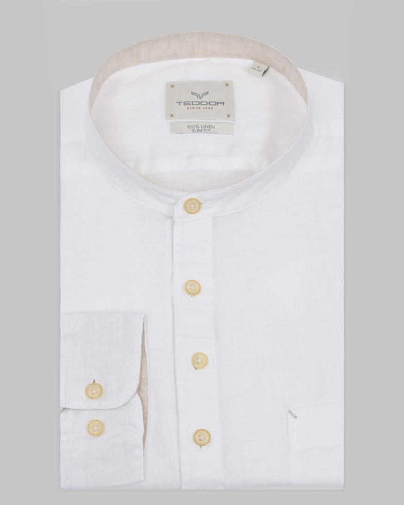 SHIRT SLIM FIT LINEN 240135045001-1 01