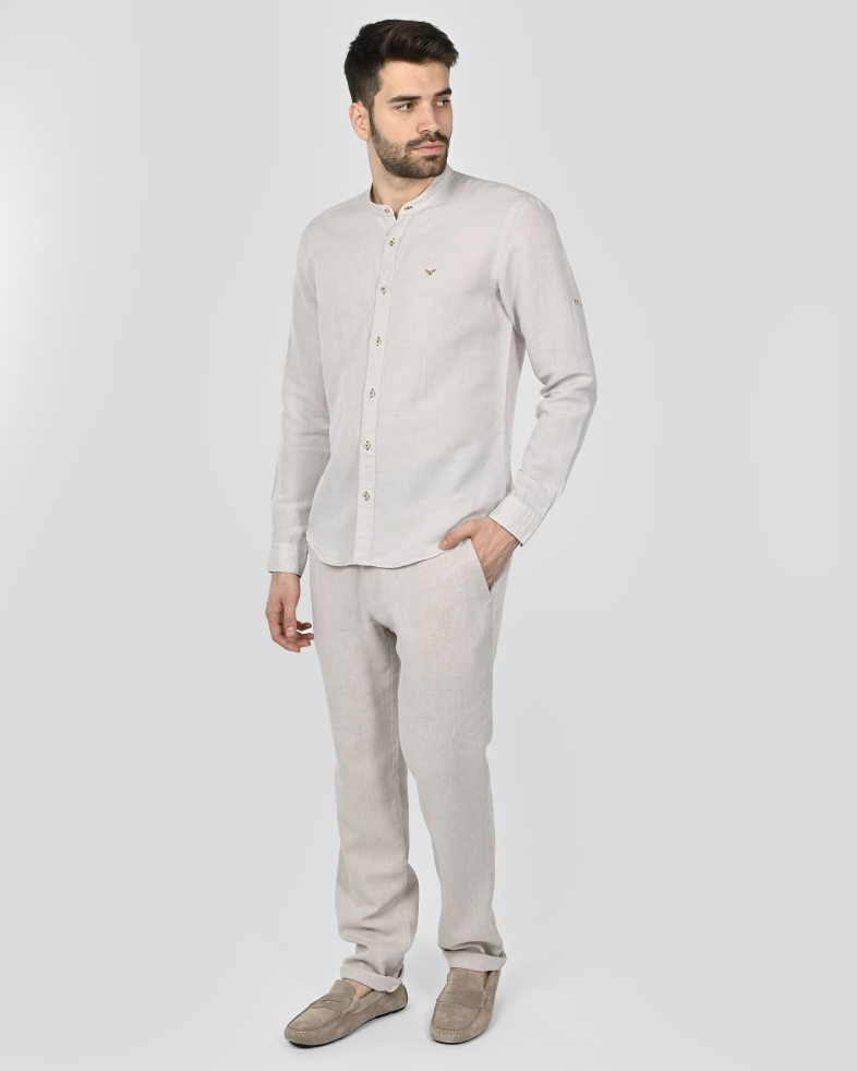 SHIRT SLIM FIT LINEN AND COTTON 250135045096-3 02
