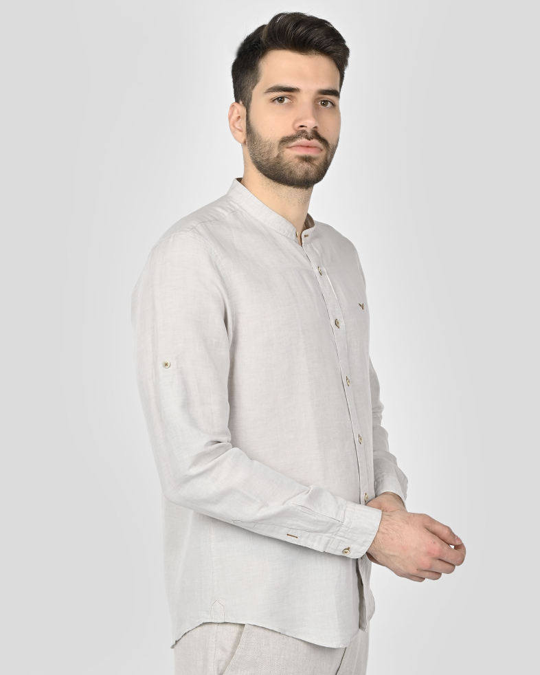 SHIRT SLIM FIT LINEN AND COTTON 250135045096-3 03