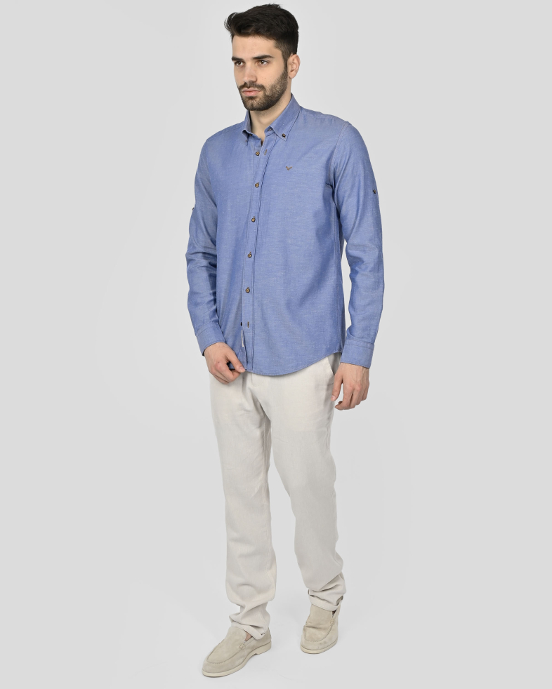 SHIRT REGULAR FIT LINEN AND COTTON 250135045095-1 02
