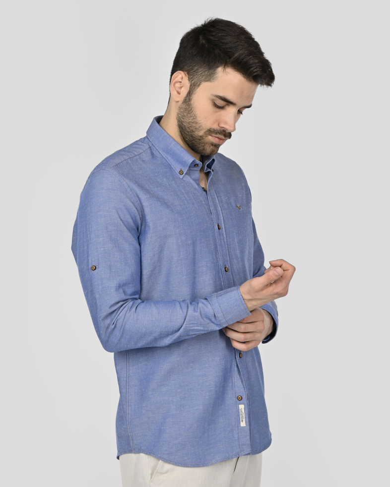 SHIRT REGULAR FIT LINEN AND COTTON 250135045095-1 03