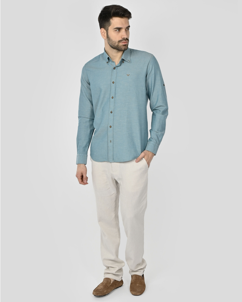 SHIRT REGULAR FIT LINEN AND COTTON 250135045095-2 02