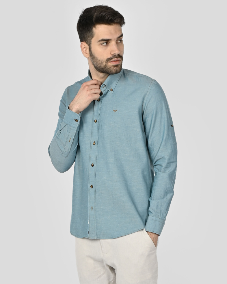 SHIRT REGULAR FIT LINEN AND COTTON 250135045095-2 03