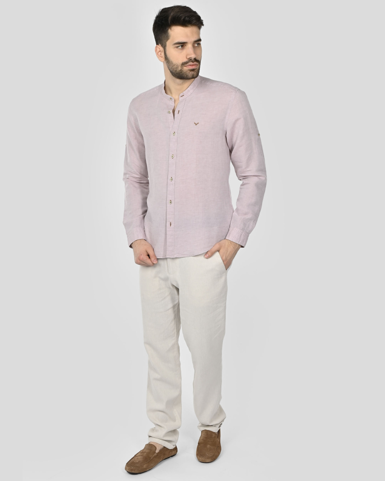 SHIRT SLIM FIT LINEN AND COTTON 250135045096-4 02